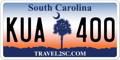 SC license plate KUA400