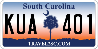 SC license plate KUA401