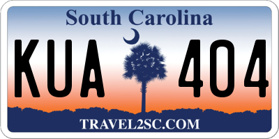 SC license plate KUA404