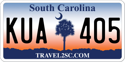 SC license plate KUA405
