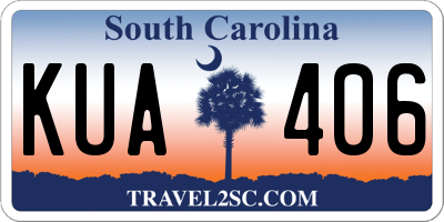 SC license plate KUA406