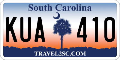 SC license plate KUA410