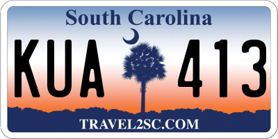 SC license plate KUA413