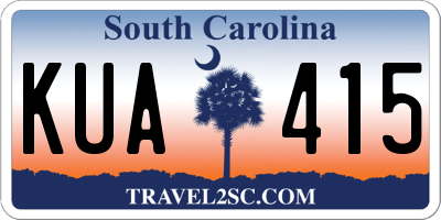 SC license plate KUA415