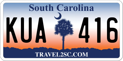 SC license plate KUA416