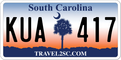 SC license plate KUA417
