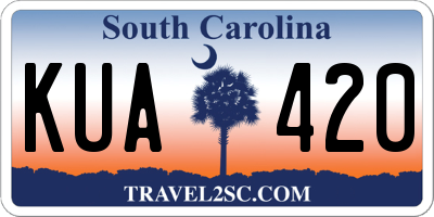 SC license plate KUA420