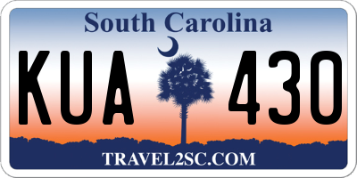 SC license plate KUA430