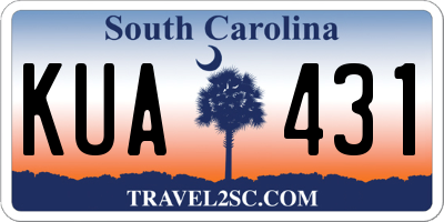 SC license plate KUA431