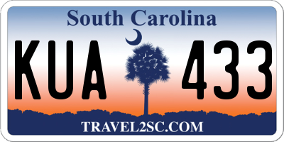 SC license plate KUA433