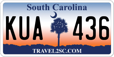 SC license plate KUA436