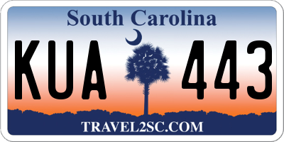 SC license plate KUA443