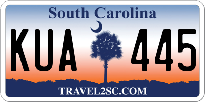 SC license plate KUA445