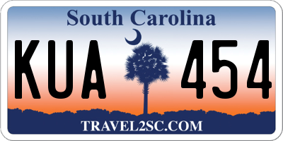 SC license plate KUA454