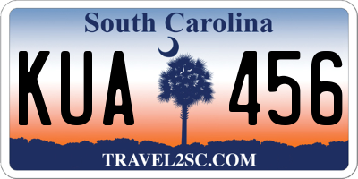 SC license plate KUA456