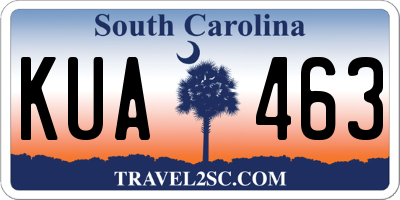 SC license plate KUA463