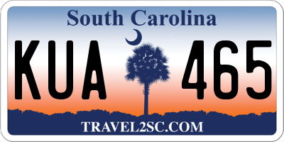 SC license plate KUA465