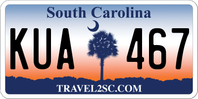SC license plate KUA467