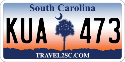 SC license plate KUA473