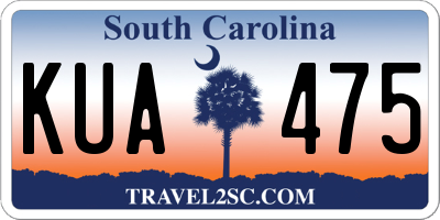 SC license plate KUA475