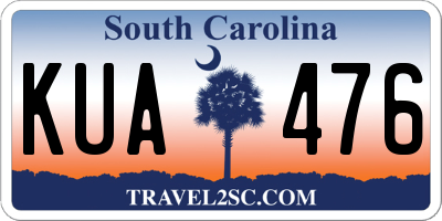 SC license plate KUA476