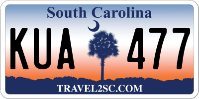 SC license plate KUA477