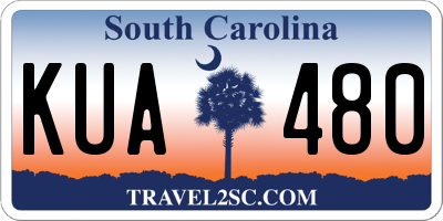 SC license plate KUA480