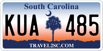 SC license plate KUA485