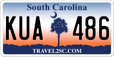 SC license plate KUA486