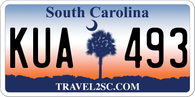 SC license plate KUA493
