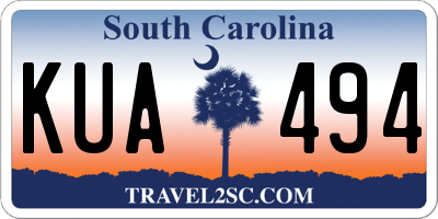 SC license plate KUA494