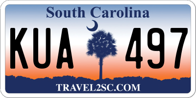 SC license plate KUA497