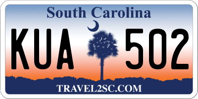 SC license plate KUA502