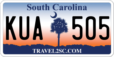 SC license plate KUA505