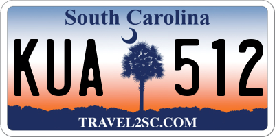 SC license plate KUA512