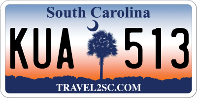 SC license plate KUA513