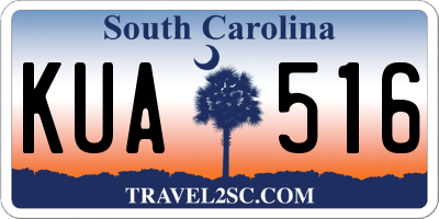 SC license plate KUA516
