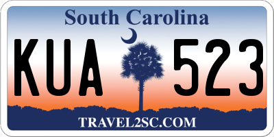 SC license plate KUA523