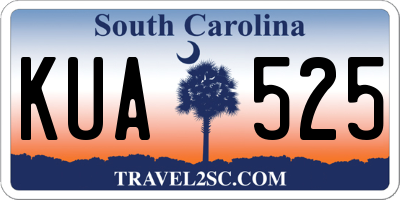 SC license plate KUA525