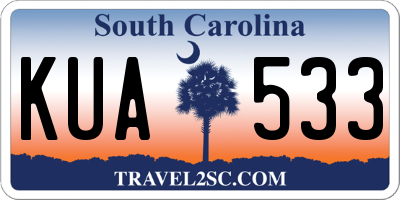 SC license plate KUA533