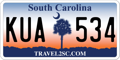 SC license plate KUA534