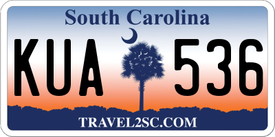 SC license plate KUA536