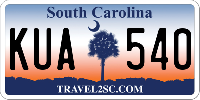 SC license plate KUA540
