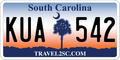 SC license plate KUA542