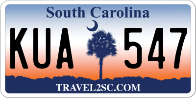 SC license plate KUA547
