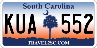 SC license plate KUA552