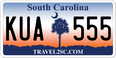 SC license plate KUA555