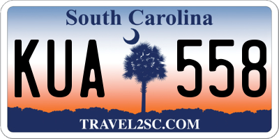 SC license plate KUA558