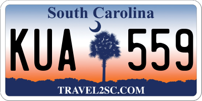 SC license plate KUA559