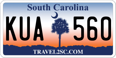 SC license plate KUA560